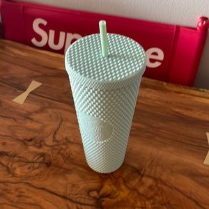Starbucks 2021 Holiday Teal Mint (Tiffany) Bling Studded Cold Cup Tumbler 24oz